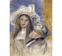 YIMACBJXX Célèbre Impressions sur Toile Image D'illustration Portrait de Berthe Morisot et sa fille Julie Manet par Edouard Manet Art Mural Classique Pour la Décoration Murale 60x90cm