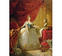 YIMACBJXX Célèbre Impressions sur Toile Image D'illustration Portrait de la tsarine douairière Maria Feodorovna par Elisabeth Louise Vigée Lebrun Art Mural Classique Pour la Décoration Murale 60x90cm