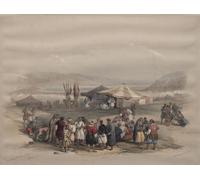 YIMACBJXX De Célèbres Tableaux Affiche Mur Art Oeuvre d'art Tableau Campement des pèlerins de Jéricho par David Roberts Impression Peinture Huile Pour la Décoration du Salon 60x90cm