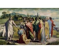 YIMACBJXX De Célèbres Tableaux Affiche Mur Art Oeuvre d'art Tableau Charge du Christ à saint Pierre de Raffaello Sanzio Raphael Impression Peinture Huile Pour la Décoration du Salon 60x90cm