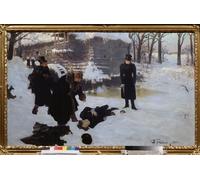 YIMACBJXX De Célèbres Tableaux Affiche Mur Art Oeuvre d'art Tableau dans la banlieue de Saint-Pétersbourg par Ilya Efimovich Repin Impression Peinture Huile Pour la Décoration du Salon 60x90cm