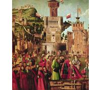 YIMACBJXX De Célèbres Tableaux Affiche Mur Art Oeuvre d'art Tableau Détail de la rencontre d'Etherius et Ursula et du départ des pèlerins par Vittore Carpaccio Pour la Décoration du Salon 60x90cm
