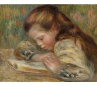 YIMACBJXX De Célèbres Tableaux Affiche Mur Art Oeuvre d'art Tableau Enfant lisant par Pierre Auguste Renoir Impression Peinture Huile Pour la Décoration du Salon 60x90cm