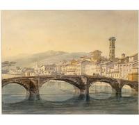 YIMACBJXX De Célèbres Tableaux Affiche Mur Art Oeuvre d'art Tableau Florence de l'Arno par Mallord William Turner Impression Peinture Huile Pour la Décoration du Salon 60x90cm