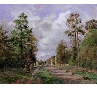 YIMACBJXX De Célèbres Tableaux Affiche Mur Art Oeuvre d'art Tableau la route de Louveciennes à l'orée du bois de Camille Jacob Pissarro Impression Peinture Huile Pour la Décoration du Salon 60x90cm