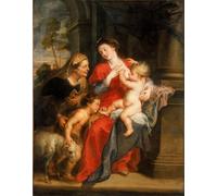 YIMACBJXX De Célèbres Tableaux Affiche Mur Art Oeuvre d'art Tableau la Vierge à l'Enfant avec les saintes Elisabeth et Jean-Baptiste de Peter Paul Rubens Pour la Décoration du Salon 60x90cm
