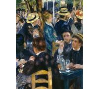 YIMACBJXX De Célèbres Tableaux Affiche Mur Art Oeuvre d'art Tableau le Moulin de la Galette de Pierre Auguste Renoir Impression Peinture Huile Pour la Décoration du Salon 60x90cm