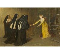 YIMACBJXX De Célèbres Tableaux Affiche Mur Art Oeuvre d'art Tableau le sanctuaire de John Pettie Impression Peinture Huile Pour la Décoration du Salon 60x90cm