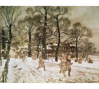 YIMACBJXX De Célèbres Tableaux Affiche Mur Art Oeuvre d'art Tableau L'hiver dans les jardins par Arthur Rackham Impression Peinture Huile Pour la Décoration du Salon 60x90cm