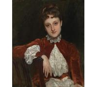 YIMACBJXX De Célèbres Tableaux Affiche Mur Art Oeuvre d'art Tableau Mme Charles Deering Denison Whipple par John Singer Sargent Impression Peinture Huile Pour la Décoration du Salon 60x90cm
