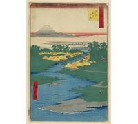 YIMACBJXX De Célèbres Tableaux Affiche Mur Art Oeuvre d'art Tableau Nekozane au canal Horikiri Non tiré de cent vues célèbres d'Edo par Ando Hiroshige Pour la Décoration du Salon 60x90cm