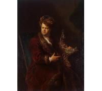 YIMACBJXX De Célèbres Tableaux Affiche Mur Art Oeuvre d'art Tableau Portrait de Johann Melchior Dinglinger par Antoine Pesne Impression Peinture Huile Pour la Décoration du Salon 60x90cm