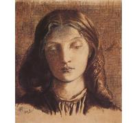 YIMACBJXX De Célèbres Tableaux Affiche Mur Art Oeuvre d'art Tableau Portrait d'Elizabeth Siddal Dante Gabriel Rossetti Impression Peinture Huile Pour la Décoration du Salon 60x90cm