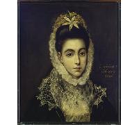 YIMACBJXX De Célèbres Tableaux Affiche Mur Art Oeuvre d'art Tableau Portrait d'une jeune femme par El Greco Impression Peinture Huile Pour la Décoration du Salon 60x90cm