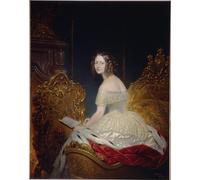 YIMACBJXX De Célèbres Tableaux Affiche Mur Art Oeuvre d'art Tableau Princesse Marie Charlotte Frédérique de Wurtemberg Duchesse Hélène de Russie par Desire Court Pour la Décoration du Salon 60x90cm