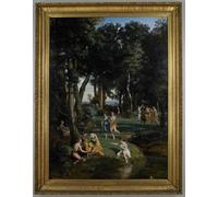 YIMACBJXX De Célèbres Tableaux Affiche Mur Art Oeuvre d'art Tableau Silène de Jean Baptiste Camille Corot Impression Peinture Huile Pour la Décoration du Salon 60x90cm