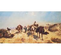 YIMACBJXX De Célèbres Tableaux Affiche Mur Art Oeuvre d'art Tableau Traversée du désert de Jean Léon Gérôme Impression Peinture Huile Pour la Décoration du Salon 60x90cm
