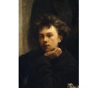 YIMACBJXX De Célèbres Tableaux Affiche Mur Art Oeuvre d'art Tableau Un détail de table d'angle Portrait d'Arthur Rimbaud poète français par Henri Fantin Latour Pour la Décoration du Salon 60x90cm