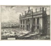 YIMACBJXX De Célèbres Tableaux Affiche Mur Art Oeuvre d'art Tableau Vue de la façade de la basilique Saint Jean de Latran par Battista Piranesi Pour la Décoration du Salon 60x90cm