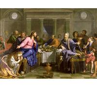 YIMACBJXX De Célèbres Tableaux Decoration Toile Graffiti Art Mural Christ in the House of Simon the Pharisee by Philippe De Champaigne Toile Wall Art Pour les Décorations pour la Maison 60x90cm