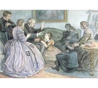 YIMACBJXX De Célèbres Tableaux Decoration Toile Graffiti Art Mural Conte de Noël racontant un conte d'hiver par John Everett Millais Toile Wall Art Pour les Décorations pour la Maison 60x90cm