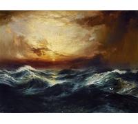 YIMACBJXX De Célèbres Tableaux Decoration Toile Graffiti Art Mural Coucher de soleil après une tempête par Moran Toile Wall Art Pour les Décorations pour la Maison 60x90cm