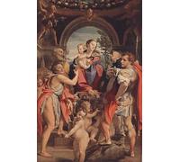 YIMACBJXX De Célèbres Tableaux Decoration Toile Graffiti Art Mural Dame avec saint Georges du Corrège Toile Wall Art Pour les Décorations pour la Maison 60x90cm