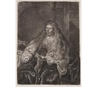 YIMACBJXX De Célèbres Tableaux Decoration Toile Graffiti Art Mural Fillecheveux longs tombant sur ses épaules de Rembrandt Van Rijn Toile Wall Art Pour les Décorations pour la Maison 60x90cm
