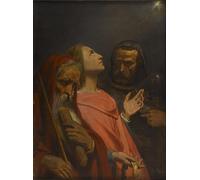 YIMACBJXX De Célèbres Tableaux Decoration Toile Graffiti Art Mural l'Adoration des mages d'Ary Scheffer Toile Wall Art Pour les Décorations pour la Maison 60x90cm