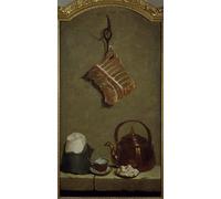 YIMACBJXX De Célèbres Tableaux Decoration Toile Graffiti Art Mural Nature morte au quart de pain de sucre de viande par Jean Baptiste Oudry Toile Wall Art Pour les Décorations pour la Maison 60x90cm