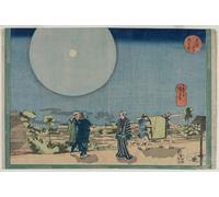 YIMACBJXX De Célèbres Tableaux Decoration Toile Graffiti Art Mural Nouveau Yoshiwara de la série Famous Places in the Eastern Capital par Utagawa Kuniyoshi Pour les Décorations pour la Maison 60x90cm