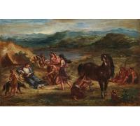 YIMACBJXX De Célèbres Tableaux Decoration Toile Graffiti Art Mural Ovide chez les Scythes de Ferdinandeugène Delacroix Toile Wall Art Pour les Décorations pour la Maison 60x90cm