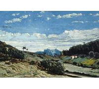 YIMACBJXX De Célèbres Tableaux Decoration Toile Graffiti Art Mural Paysage de Provence par Paul Camille Guigou Toile Wall Art Pour les Décorations pour la Maison 60x90cm