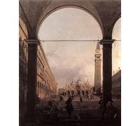 YIMACBJXX De Célèbres Tableaux Decoration Toile Graffiti Art Mural Piazza San Marco à l'est du coin nord-ouest par Antonio Canal Toile Wall Art Pour les Décorations pour la Maison 60x90cm