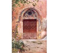 YIMACBJXX De Célèbres Tableaux Decoration Toile Graffiti Art Mural Porte du monastère de Benoît à Subiaco par Alberto Pisa Toile Wall Art Pour les Décorations pour la Maison 60x90cm