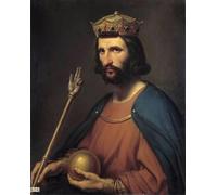YIMACBJXX De Célèbres Tableaux Decoration Toile Graffiti Art Mural Portrait d'Hugues Capet Roi de France par Charles Auguste Steuben Toile Wall Art Pour les Décorations pour la Maison 60x90cm