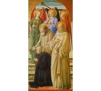 YIMACBJXX De Célèbres Tableaux Decoration Toile Graffiti Art Mural Représentant le couronnement de la Vierge par Fra Angelico Toile Wall Art Pour les Décorations pour la Maison 60x90cm