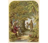YIMACBJXX De Célèbres Tableaux Decoration Toile Graffiti Art Mural Robinson Crusoé surprenant les trois Anglais par Alexander Lydon Toile Wall Art Pour les Décorations pour la Maison 60x90cm