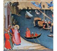 YIMACBJXX De Célèbres Tableaux Decoration Toile Graffiti Art Mural Saint Nicolas sauve Mira de la famine par Ambrogio Lorenzetti Toile Wall Art Pour les Décorations pour la Maison 60x90cm