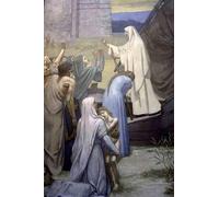 YIMACBJXX Impressions sur Toile Image D'illustration Sainte Geneviève apportant des fournitures à la de Paris après le siège par Pierre Cécile Puvis De Chavannes Pour la Décoration Murale 60x90cm