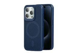 YIMAISZQ Coque iphone13 14 15 16 De Téléphone Dissipation Chaleur Refroidissement pour Coque pour iPhone 13 Pro Max Plus Ère Dure-Bleu Foncé-pour