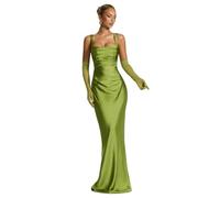 YIMAISZQ Robe Femme Spaghetti Bablier Sexy Élégante D'été Bodylesmcon Consid Midi Robe-Vert-m