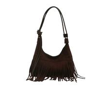 YIMAISZQ Sac bandoulière Femme À Frange Vintage Mode Main en Daim La Mode-café