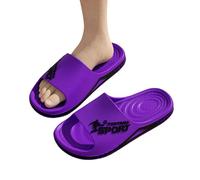 YIMAISZQ Tongs Homme Chaussons pour Hommes Été PVC Doux Sport Extérieur Épais Anti-dérapage Froides Plage Salle De Bains Sandales Maison-violet-40-41