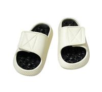 YIMAISZQ Tongs Homme Été Massage Slanchers Siède Sandales Extérieures Intérieures Plage Chaussures Décontractées Solides Sole Sole-blanc-38