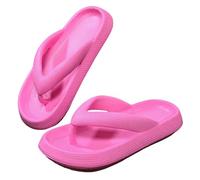 YIMAISZQ Tongs Homme Pantannières Épaisses Men Eva Flip Flops Summer Shoes Couple Slippers Big Taille 47 Sandales De Plage Extérieure pour Hommes-rose-46-47