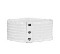 YIMAIWLX Ceinture Femme Femmes Large Ceinture Robe Stretch Élastique Bouton Pression Corset Ceinture-blanc-70-95 Cm