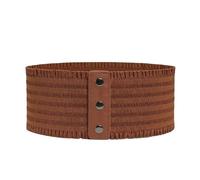 YIMAIWLX Ceinture Femme Femmes Large Ceinture Robe Stretch Élastique Bouton Pression Corset Ceinture-chameaux-70-95 Cm