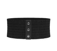 YIMAIWLX Ceinture Femme Femmes Large Ceinture Robe Stretch Élastique Bouton Pression Corset Ceinture-noir-70-95 Cm