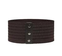 YIMAIWLX Ceinture Femme Femmes Large Ceinture Robe Stretch Élastique Bouton Pression Corset Ceinture-Le Café-70-95 Cm